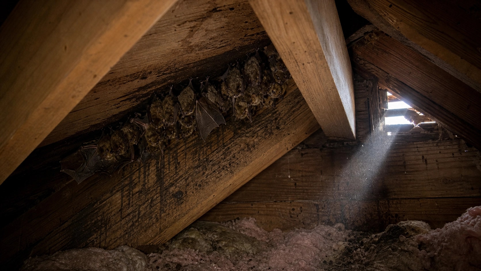 Bat found in attic during inspection