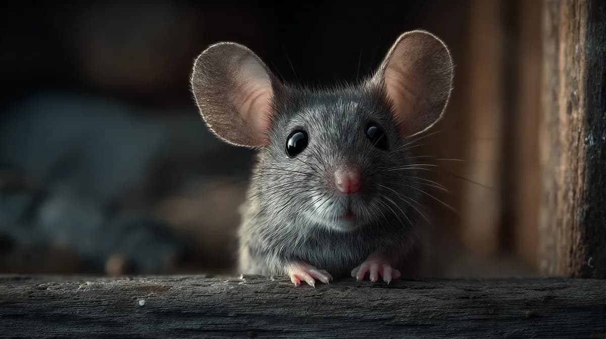 Rodent service work during an attic visit