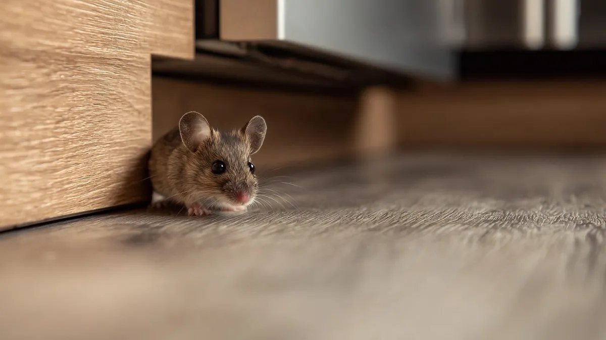 Technician handling rodent removal materials
