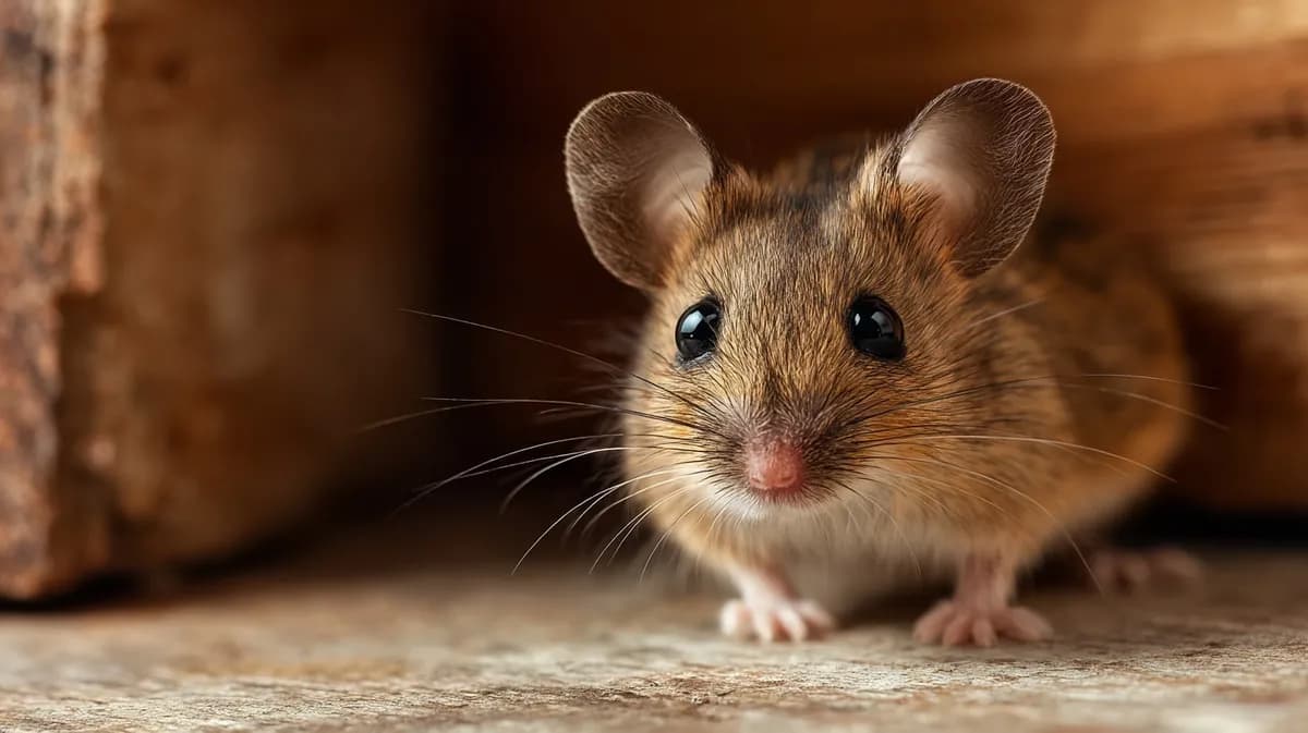 Technician sealing and servicing a rodent entry area