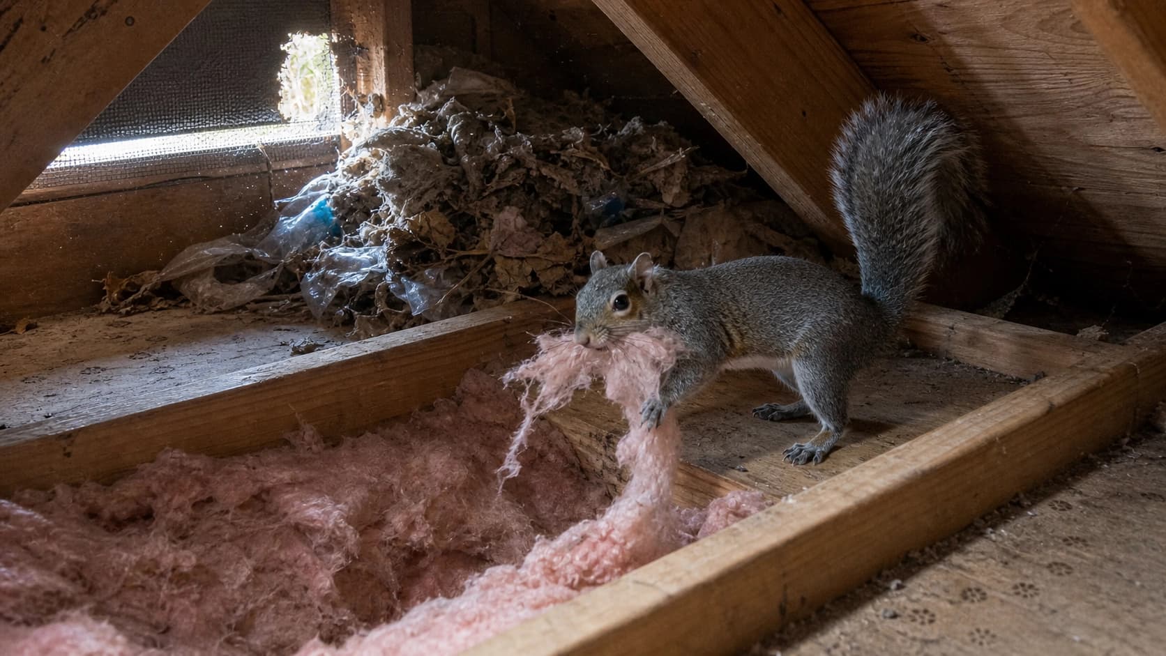 Squirrels in attic